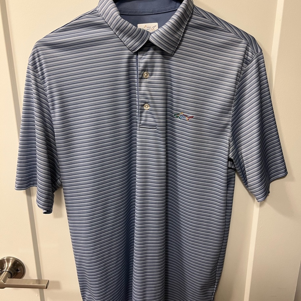 Blue Striped Polo Shirt